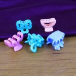 Plastic Small Hair Clips Girls Kids Hair Accessories (3 Pcs Set / Mix Color & Design) - Fabric Detail by Nari Haat, I...