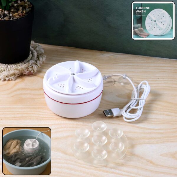 Mini Turbo Washing Machine – Portable USB Washer for Home & Small Spaces - Front View by Nari Haat, Indian ethnic w...