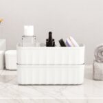 5 Compartments Socks / Handkerchief / Underwear Storage Boxes (pack of 4) - Fabric Detail by Nari Haat, Indian ethnic...