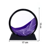 3D Moving Sand Art – Liquid Motion Deep Sea Sandscape with Round Glass Frame (1 Pc) - Neckline Detail by Nari Haat,...