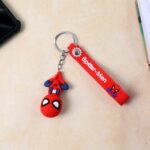 Cute Cartoon Silicone 3D Key Chain with Metal Hook & Strap (Pack of 1) - Front View by Nari Haat, Indian ethnic wear,...