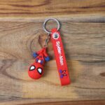 Cute Cartoon Silicone 3D Key Chain with Metal Hook & Strap (Pack of 1) - Fabric Detail by Nari Haat, Indian ethnic we...