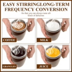 Stirring Coffee Mug | Magnetic Stirring Coffee Cup | Stainless Steel Mug for Milk | Travel Mixing Cup | Self Stirring...