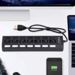 USB Splitter Multi Port USB 2.0 Hub, 7 Port - Full Detail by Nari Haat, Indian ethnic wear, women clothing, designer ...