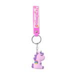 Cute Cartoon Silicone 3D Key Chain with Metal Hook & Strap (Pack of 1) - Sleeve Design by Nari Haat, Indian ethnic we...