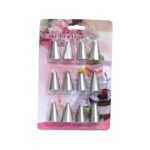 Cake Decorating Stainless Steel Nozzle (12pcs) - Sleeve Design by Nari Haat, Indian ethnic wear, women clothing, desi...