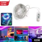 Multi Coloured 10M RGB LED Strip Lights (1 Pc / Loose) - With Dupatta by Nari Haat, Indian ethnic wear, women clothin...