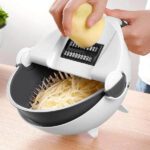 10 in 1 Multifunctional Vegetable Fruits Cutter / Slicer Shredder with Rotating - Front View by Nari Haat, Indian eth...