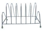 Stainless Steel Square Plate Rack Stand Holder for Kitchen - Back View by Nari Haat, Indian ethnic wear, women clothi...