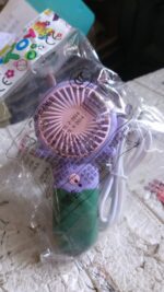 Mini USB Handheld Fan, Portable and lightweight Mini Fan (1 Pc) - Fabric Detail by Nari Haat, Indian ethnic wear, wom...