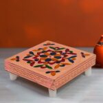 Multicolor Meenakari Wooden Chowki Bajot Set