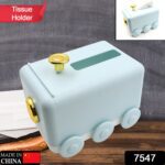 Tissue Paper Holder Unique Train Engine Tissue Storage Box for Car Decor & Home Use - With Dupatta by Nari Haat, Indi...