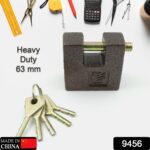 Iron lock, Brass Core and Thickened Spray Black Iron Door Lock With 5 pc Keys for Home Dormitory, Waterproof Antirust...