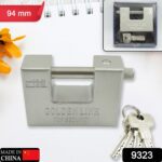 94mm Stainless Steel Padlock: Rectangular, Hardened Steel, 5 Keys - With Dupatta by Nari Haat, Indian ethnic wear, wo...