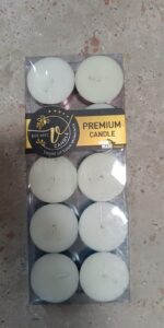 Decorative Color Candle Light for Gifts  Birthday Anniversary Diwali 10 Pc Set - Fabric Detail by Nari Haat, Indian e...