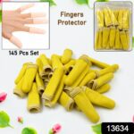 Finger Caps, Silicone Finger Protectors Sleeves (Finger Cots / 145 Pcs Set Approx) - With Dupatta by Nari Haat, India...