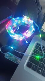 Multi Coloured 10M RGB LED Strip Lights (1 Pc / Loose) - Fabric Detail by Nari Haat, Indian ethnic wear, women clothi...