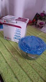 Modern Glass Bowl Set Mixing / Storage Bowls with Lids (5 Pcs Set) - Neckline Detail by Nari Haat, Indian ethnic wear...