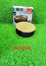 Round Plastic Masala Spice Box - Neckline Detail by Nari Haat, Indian ethnic wear, women clothing, designer suit