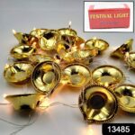 LED Diya Series Light, Fairy Lights for Diwali Decoration (16 Diya) - With Dupatta by Nari Haat, Indian ethnic wear, ...