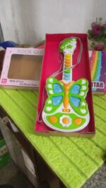 Butterfly Guitar Toy with Light and Music Toy (1 Pc / Battery not included) - Fabric Detail by Nari Haat, Indian ethn...