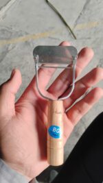 Wooden Handle Metal Vegetable Cutter, Peeler, Slicer (1 Pc / B Grade) - Fabric Detail by Nari Haat, Indian ethnic wea...