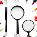 Magnifying glass Lens - reading aid made of glass - real glass magnifying glass that can be used on both sides - glas...
