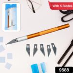 Precision Electronic Spices Cutting Knife with 5 Extra Sharp Blades (1 Set) - With Dupatta by Nari Haat, Indian ethni...