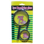 Magnifying Glass Lens – Dual-Sided Glass Magnifier (75mm & 50mm, 2 Pc Set) - Closeup Embroidery by Nari Haat, India...