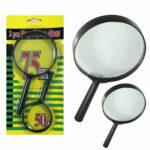 Dual-sided magnifying glass lens set (75mm & 50mm)