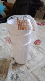 Small Plastic Coffee / Tea Cups Reusable Plastic Cup Mug(3 Pcs Set) - Fabric Detail by Nari Haat, Indian ethnic wear,...