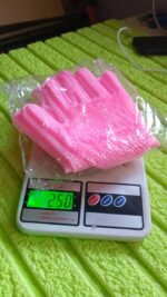Dishwashing Gloves with Scrubber (1 Pair, 250 Gm) - Full Detail by Nari Haat, Indian ethnic wear, women clothing, des...