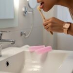 2-in-1 Soft Toothbrush & Tongue Cleaner for All Ages (1 Pc, With Cover) - Back View by Nari Haat, Indian ethnic wear,...