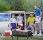 Terrace Garden Picnic Barbecue with Skewers & Wooden Handle - Back View by Nari Haat, Indian ethnic wear, women cloth...