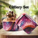 Unique Golden Egg Storage Modern Tableware Steak Knives Fork Flatware Set Royal Spoon Set Tableware Gold Cutlery Set ...