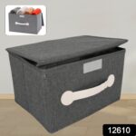 Small Foldable Storage Box With Lid And Handles(28×20×16 Cm / 1 pc) - With Dupatta by Nari Haat, Indian ethnic wear...