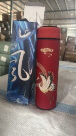 Printed Smart Vacuum Insulated Water Bottle with LED Temperature Display (1 Pc / 500 ML Approx / Multicolor) - Neckli...