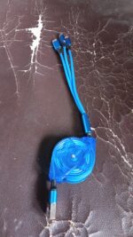 Retractable 3-in-1 Charger Cable for Phones & Android (1 Pc, Multi-USB) - Full Detail by Nari Haat, Indian ethnic wea...
