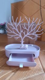 Plastic Jeweller Organizer Earring Holder and Necklace Rack With Drawer (1 Pc) - Full Detail by Nari Haat, Indian eth...