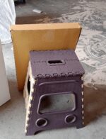 18 Inch Non-Slip Folding Stool for Kitchen, Bathroom & Garden - Full Detail by Nari Haat, Indian ethnic wear, women c...