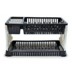 Black Kitchen Organizer Rack with Water Tray
