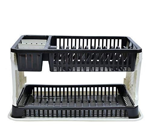 Black Kitchen Organizer Rack with Water Tray