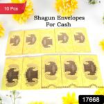 Wedding & Celebration Money Gift Envelopes for Shagun & Gifting (10 Pcs Set) - With Dupatta by Nari Haat, Indian ethn...