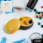 Portable Round Shape 4 Compartments Pill Box (1 Pc / With Color Box) - With Dupatta by Nari Haat, Indian ethnic wear,...