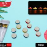 Decorative Color Candle Light for Gifts  Birthday Anniversary Diwali 10 Pc Set - With Dupatta by Nari Haat, Indian et...