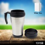 Stainless Steel Vacuum Glass Insulated Glass Coffee Cups, Tumbler (With Lid & Handle / 1 pc) - With Dupatta by Nari H...