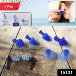 Safety Ultra Soft Foam Ear Plugs Reusable Ear Plugs for Sleeping, Travel (4 Pair) - With Dupatta by Nari Haat, Indian...