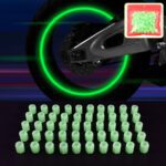 Tyre Valve Caps Luminous Glow Car Tire Valve Cap Covers vaal cap (100 Pcs Set) - Front View by Nari Haat, Indian ethn...