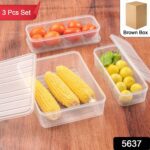 Plastic Food Storage Container for Fridge, fridge storage boxes with Lid Stackable Fridge Storage Containers freeze o...