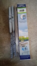 Multi-Functional Single Tier Mobile Towel Foldable Rack for Cloth and Towel / Stainless Steel and Plastic Made Mobile...